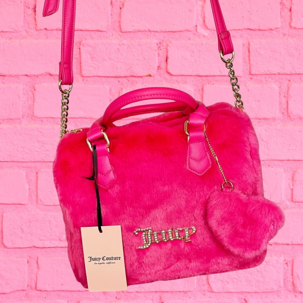 NEW JUICY COUTURE VIRAL HOT PINK SATCHEL